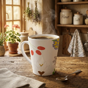 Dipaliz lovely flowers latte mug ceramic coffee enthusiast - mugs
