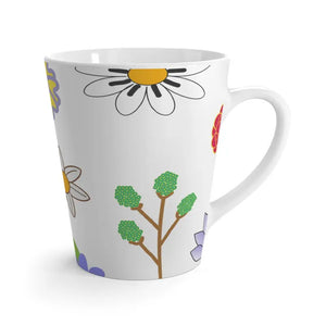 Lovely Flowers Latte Mug - Vibrant Floral Coffee Cup - Dipaliz - 12oz - Mugs
