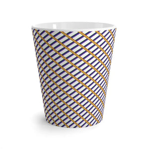 Checkered Latte Mug - Bold Red White Pattern - Dipaliz - 12oz - Mugs