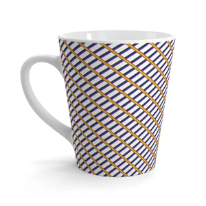 Checkered Latte Mug - Bold Red White Pattern - Dipaliz - 12oz - Mugs