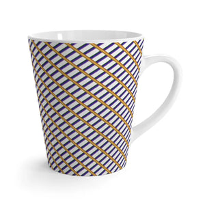 Checkered Latte Mug - Bold Red White Pattern - Dipaliz - 12oz - Mugs