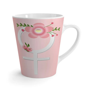 Vibrant Latte Mug - Floral Woman Symbol Women’s Day - Dipaliz - Mugs