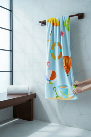 Beach Ball Towel – Water Absorbent Cotton - Dipaliz - Towels
