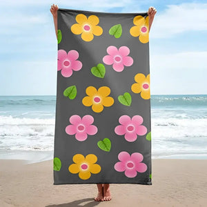 Water Absorbent Towel Multi Colored Flowers Bath - Dipaliz - Towels