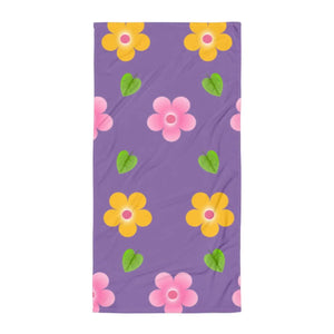 Water Absorbent Towel – Multi Colored Flowers - Dipaliz - Beach Towels