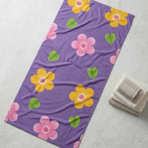 Water Absorbent Towel – Multi Colored Flowers - Dipaliz - Beach Towels
