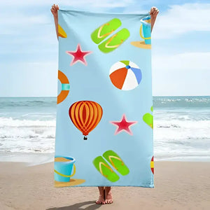 Water Absorbent Beach Print Towel - Bold Summer Style - Dipaliz - Towels
