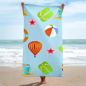 Water Absorbent Beach Print Towel - Bold Summer Style - Dipaliz - Towels