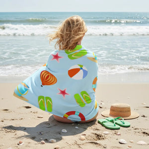 Beach Print Towel – Water Absorbent Microfiber - Dipaliz - Towels