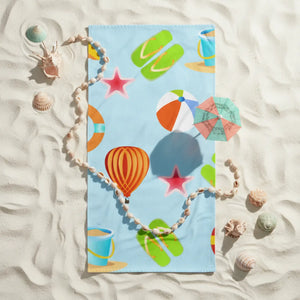 Beach Print Towel – Water Absorbent Microfiber - Dipaliz - Towels