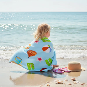 Beach Print Towel – Water Absorbent Microfiber - Dipaliz - Towels