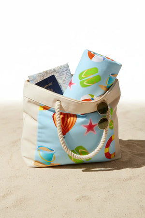 Beach Print Towel – Water Absorbent Microfiber - Dipaliz - Towels