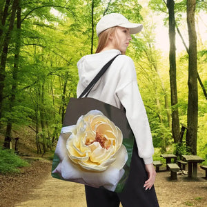 Rose Flower Tote Bag - Artistic Yellow Design - Dipaliz - Shopping Totes