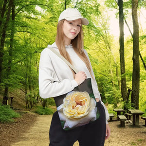 Rose Flower Tote Bag - Artistic Yellow Design - Dipaliz - Shopping Totes