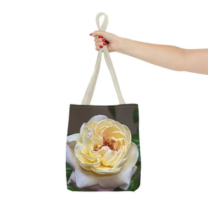 Rose Flower Tote Bag - Artistic Yellow Design - Dipaliz - Shopping Totes