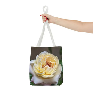 Rose Flower Tote Bag - Artistic Yellow Design - Dipaliz - Shopping Totes