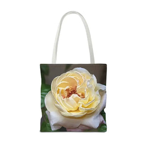 Rose Flower Tote Bag - Artistic Yellow Design - Dipaliz - Shopping Totes