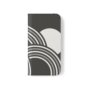 Abstract Samsung Galaxy Flip Cases - Grey Art Design - Dipaliz - Mobile Phone