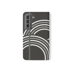 Abstract Samsung Galaxy Flip Cases - Grey Art Design - Dipaliz - Mobile Phone