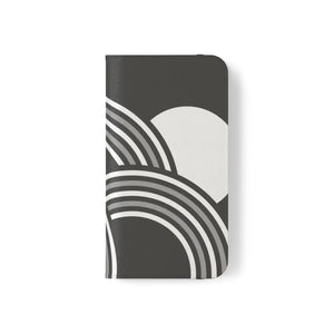 Abstract Samsung Galaxy Flip Cases - Grey Art Design - Dipaliz - Mobile Phone