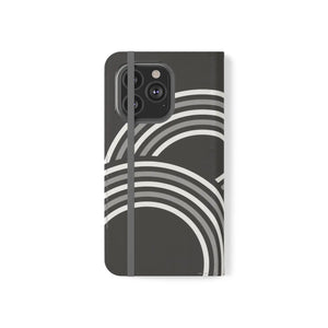 Abstract Samsung Galaxy Flip Cases - Grey Art Design - Dipaliz - Mobile Phone