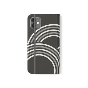 Abstract Samsung Galaxy Flip Cases - Grey Art Design - Dipaliz - Mobile Phone