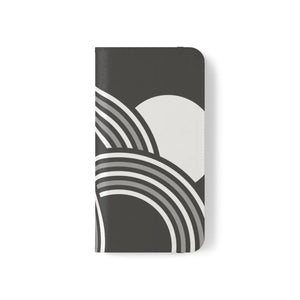 Abstract Samsung Galaxy Flip Cases - Grey Art Design - Dipaliz - Mobile Phone