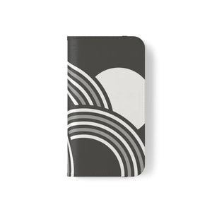 Abstract Samsung Galaxy Flip Cases - Grey Art Design - Dipaliz - Mobile Phone