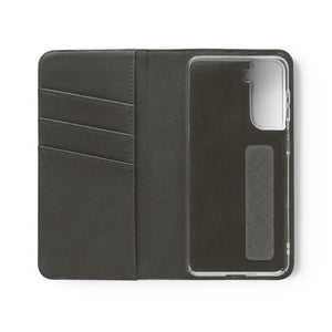 Abstract Samsung Galaxy Flip Cases - Grey Art Design - Dipaliz - Mobile Phone