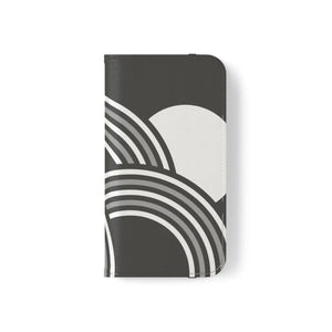 Abstract Samsung Galaxy Flip Cases - Grey Art Design - Dipaliz - Mobile Phone