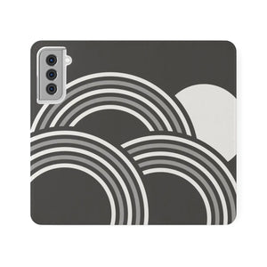 Abstract Samsung Galaxy Flip Cases - Grey Art Design - Dipaliz - Mobile Phone