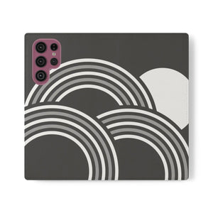 Abstract Samsung Galaxy Flip Cases - Grey Art Design - Dipaliz - Mobile Phone
