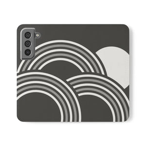 Abstract Samsung Galaxy Flip Cases - Grey Art Design - Dipaliz - Mobile Phone