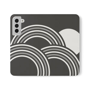 Abstract Samsung Galaxy Flip Cases - Grey Art Design - Dipaliz - Mobile Phone