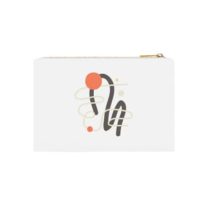 Cosmetic Bag Abstract Art Cotton Canvas Chic Womens Fashion Dipaliz - White / one Size - & Toiletry Bags