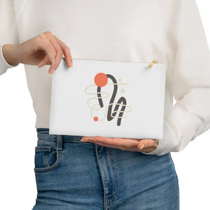 Cosmetic Bag Abstract Art Cotton Canvas Chic Womens Fashion Dipaliz - White / one Size - & Toiletry Bags