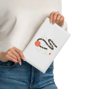 Cosmetic Bag Abstract Art Cotton Canvas Chic Womens Fashion Dipaliz - White / one Size - & Toiletry Bags