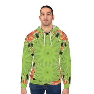 Abstract Green Unisex Pullover Hoodie - Premium Comfort - Dipaliz - Hoodies
