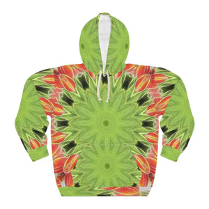 Abstract Green Unisex Pullover Hoodie - Premium Comfort - Dipaliz - Hoodies