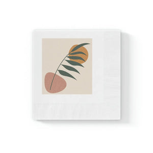 White Coined Napkins – Modern Abstract Art - Dipaliz - Paper