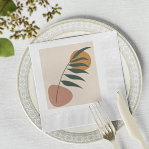 White Coined Napkins – Modern Abstract Art - Dipaliz - Paper
