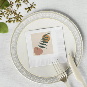 White Coined Napkins – Modern Abstract Art - Dipaliz - Paper