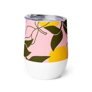 Abstract Art Wine Tumbler – Eco Friendly 12oz - Dipaliz - Tumblers