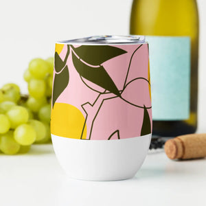 Abstract Art Wine Tumbler – Eco Friendly 12oz - Dipaliz - Tumblers