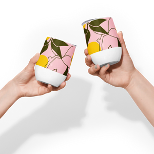 Abstract Art Wine Tumbler – Eco Friendly 12oz - Dipaliz - Tumblers