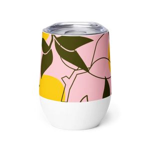 Abstract Art Wine Tumbler – Eco Friendly 12oz - Dipaliz - Tumblers