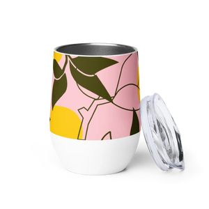 Abstract Art Wine Tumbler – Eco Friendly 12oz - Dipaliz - Tumblers