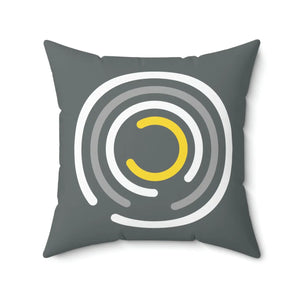Abstract Circles Throw Pillow – Polyester Square - Dipaliz - Pillows