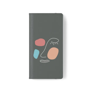 Abstract Face Art Flip Cases - Faux Leather Samsung Galaxy - Dipaliz - Mobile Phone
