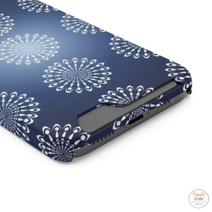 Slim Abstract Gold Phone Case - Navy Blue Card Holder - Dipaliz - Mobile Cases